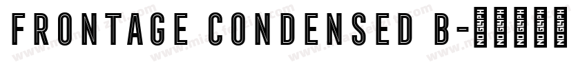 Frontage Condensed B字体转换